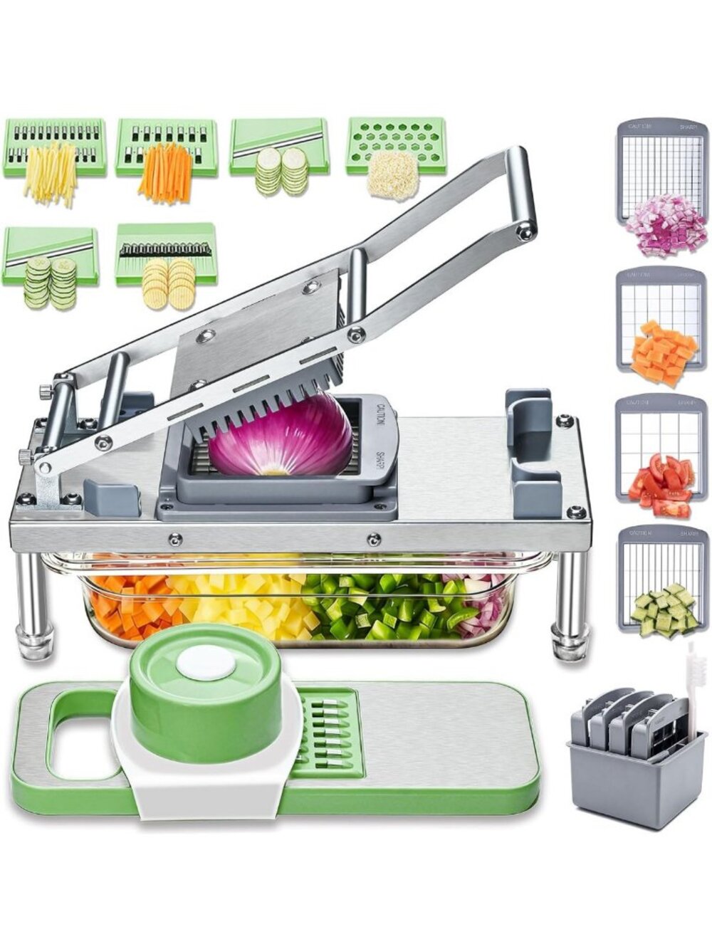 Versatile Vegetable Chopper & Dicer for Onions, Potatoes, Tomatoes - Easy Food
